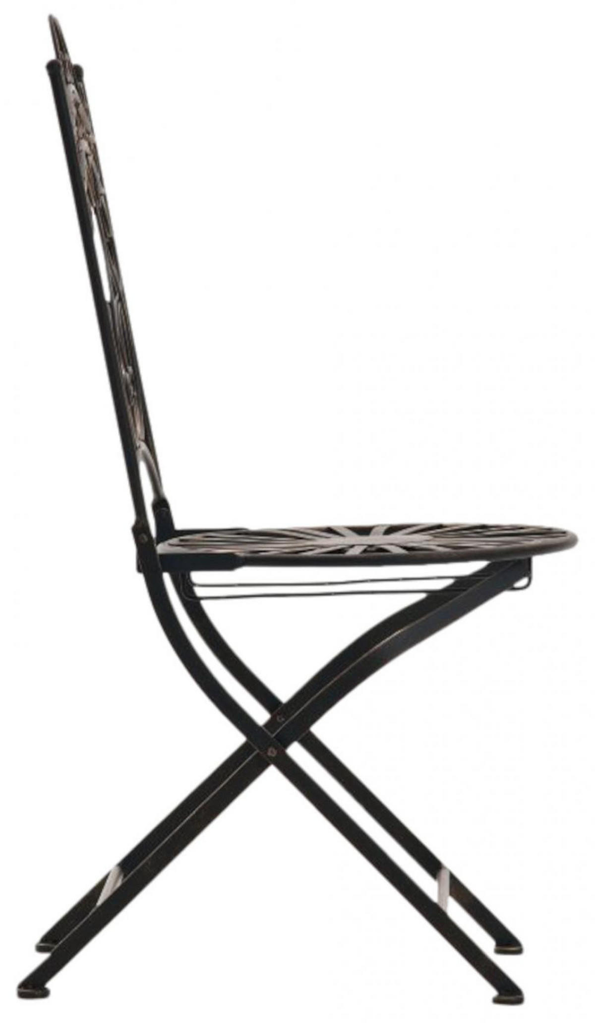 GARTENKLAPPSTUHL 2er Set Metall bronze - Bronzefarben, Metall (40/92/50cm) - CLP