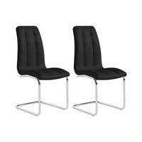 STUHL 2er-Set - Kunstleder - Schwarz - NADYA - Schwarz, Leder (43/100/60cm) - Vente-Unique