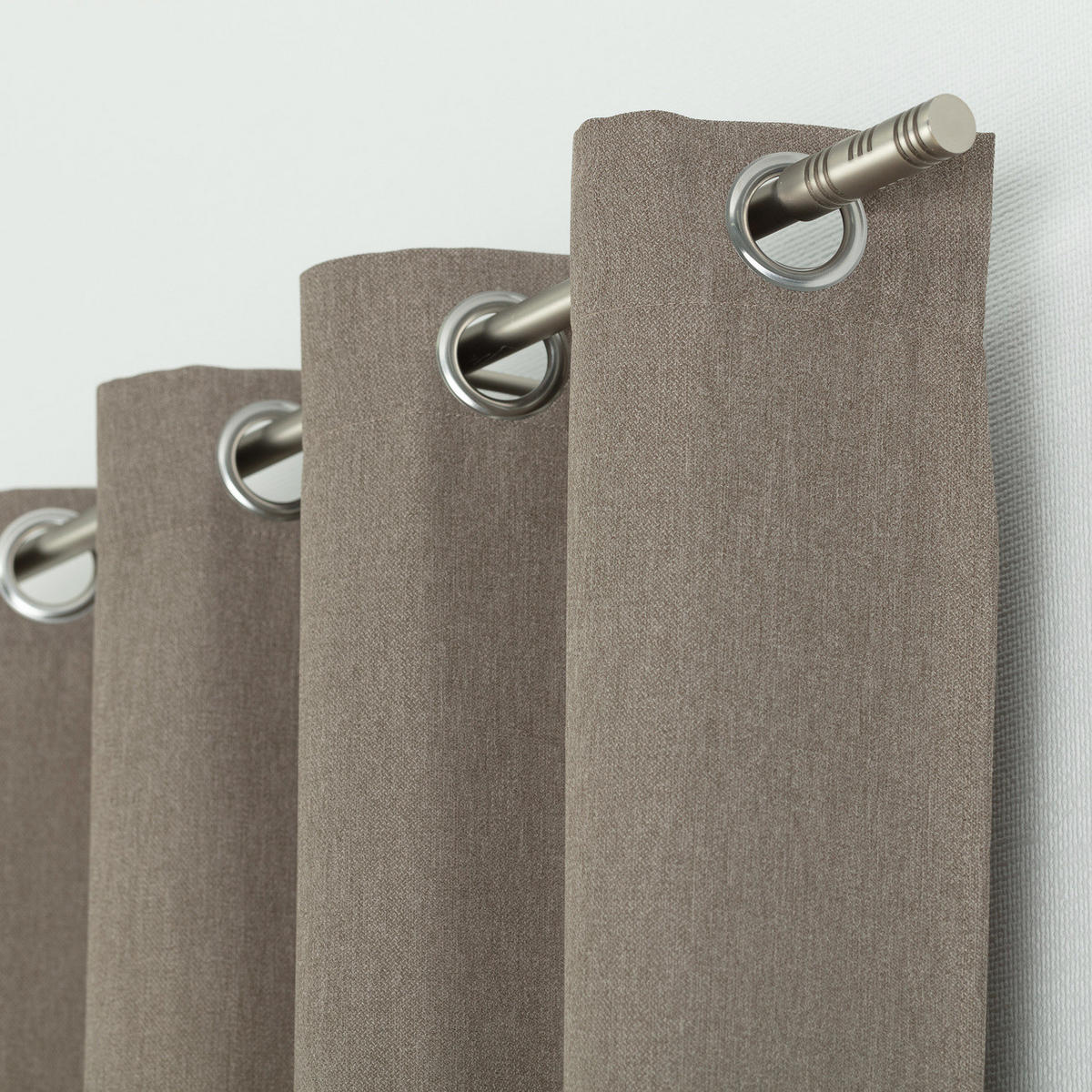 FERTIGVORHANG mit Ösen 140x280cm - Cappuccino, Textil (140/280cm) - Dekoria