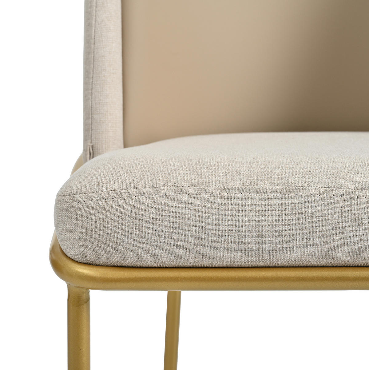 ESSZIMMERSTUHL 2er-Set mit verstellbaren Füßen Beige/Khaki - Beige, Metall (55/85/55cm) - Meubliv
