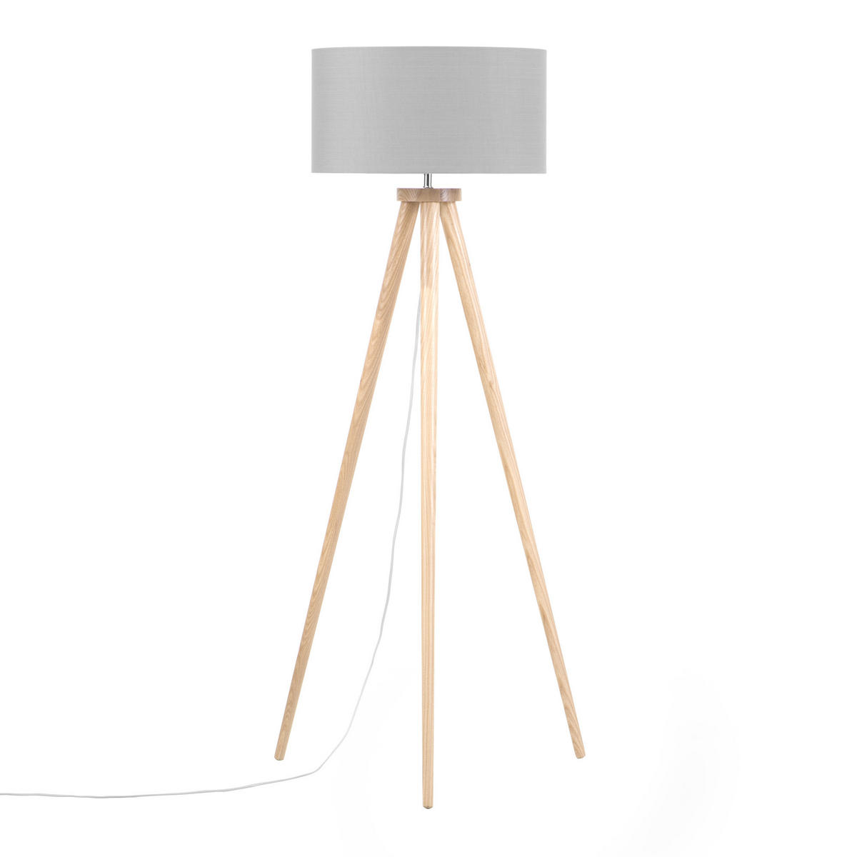 STEHLAMPE Nitra 45/45/142 cm - Grau, Holz (45/45/142cm) - Beliani