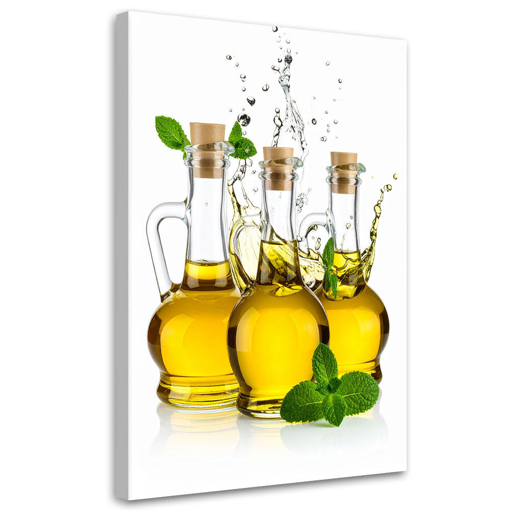 LEINWANDBILD Olivenöl 60x90cm - Gelb, Textil (60/90cm) - Feeby