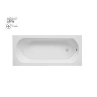 BADEWANNE Rechteck INTRICA SLIM 170/75 mit Styro Ablauf Füße - Weiß, Kunststoff (75/55.5/170cm) - bad land