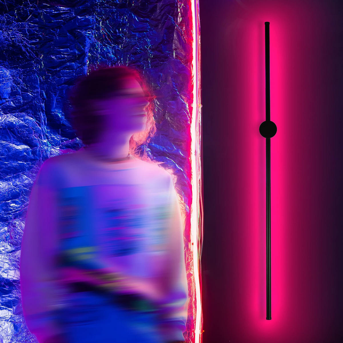 LED-WANDLEUCHTE Sparkler 100/6/10 cm - Schwarz, Metall (6/10/100cm) - ZMH