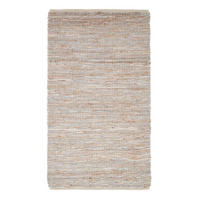 HANDWEBTEPPICH Madras, Leder & Hanf 90/150 cm - Naturfarben, Leder (90/150cm) - Homescapes