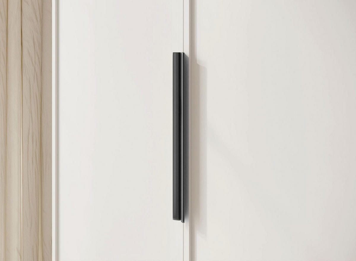 KLEIDERSCHRANK Frame Weiß 150 cm - Goldfarben/Weiß, Holzwerkstoff/Metall (150/200.5/57cm) - Selsey