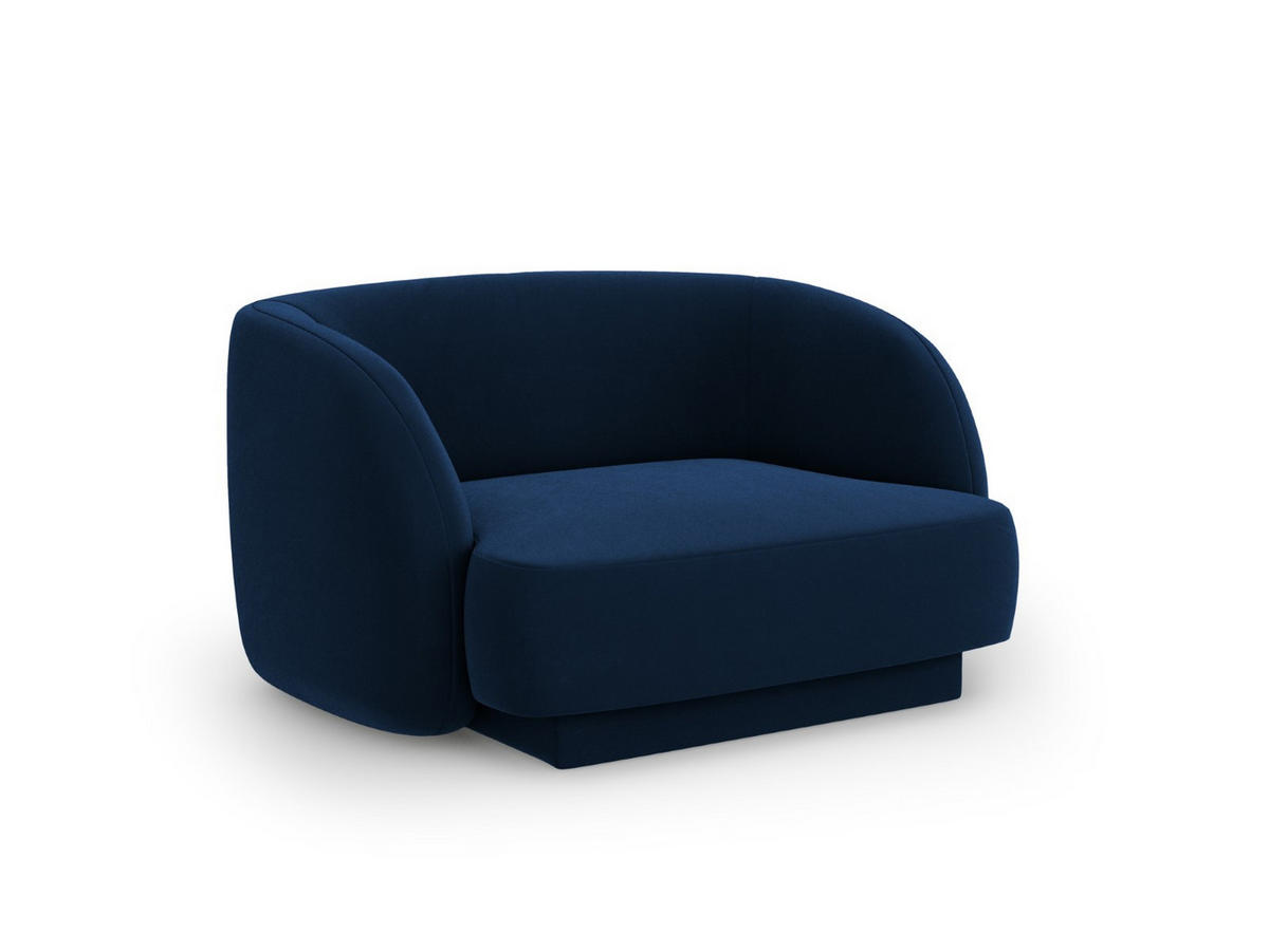 SESSEL Miley aus Samt königsblau - Blau, Textil (90/70/103cm) - Micadoni