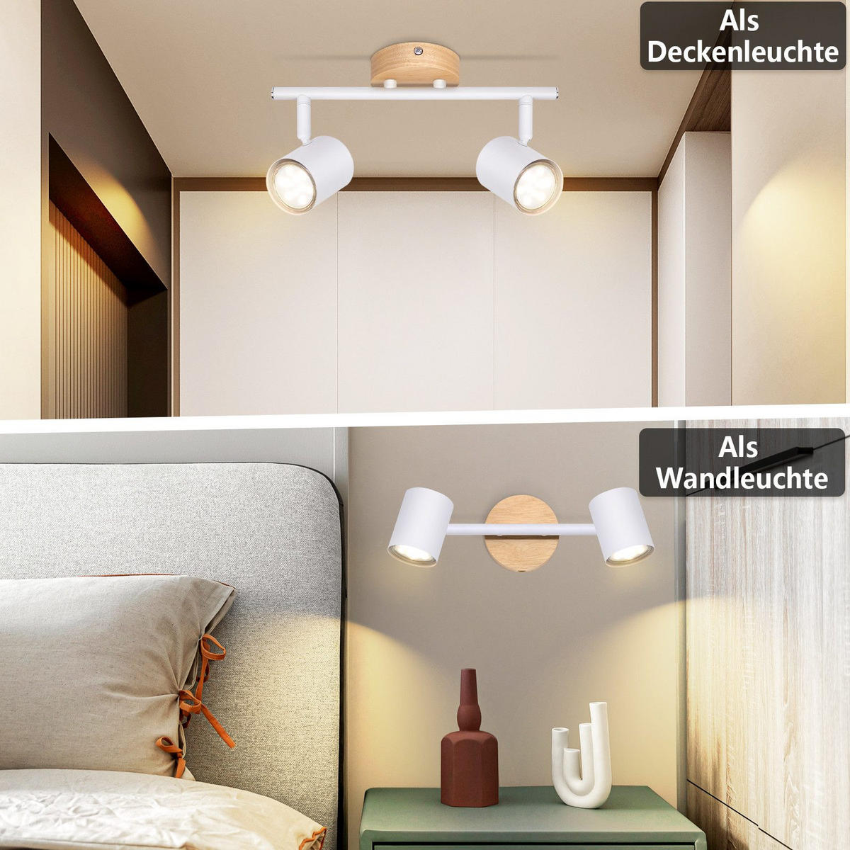 DECKENLEUCHTE Edmonds 31/9/14.5cm - Weiß, Metall (31/9/14.5cm) - Nettlife