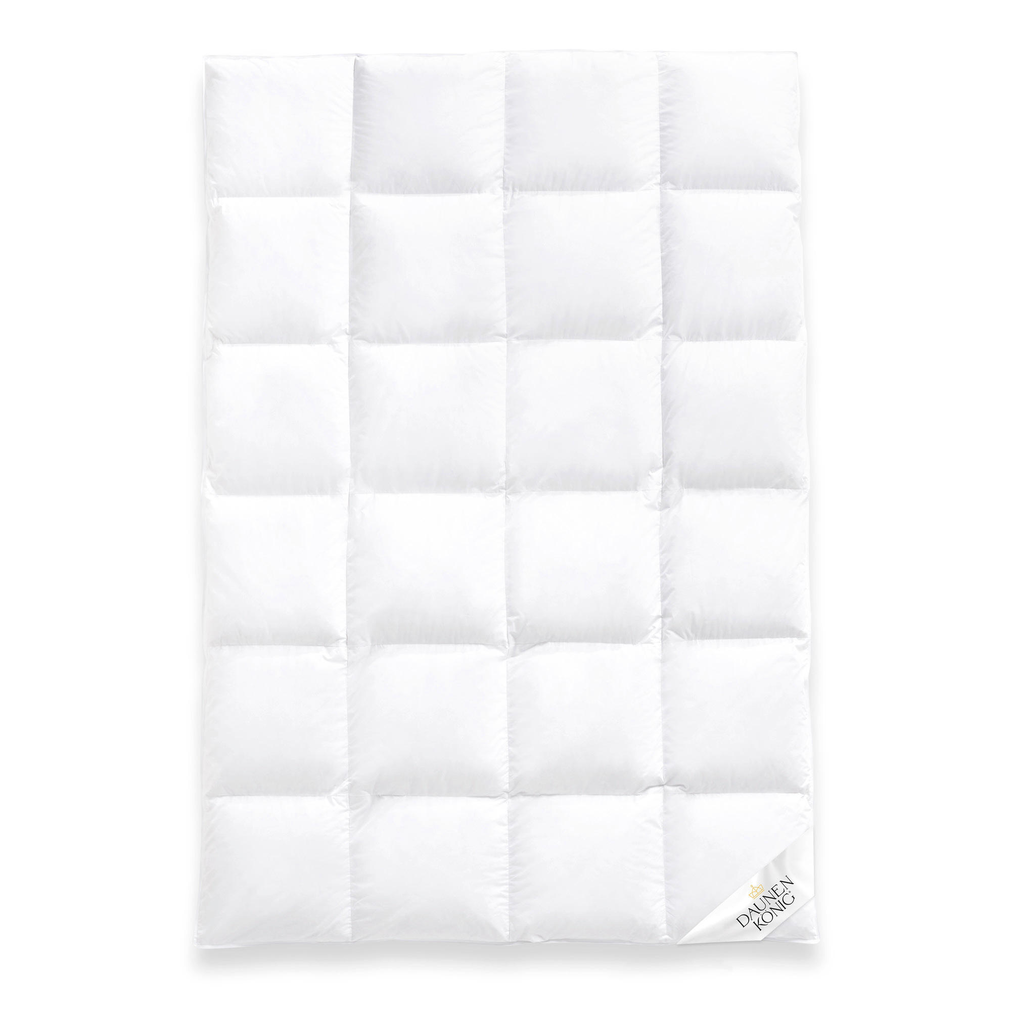 WINTERBETTDECKE QUEEN Entendaunen warm - Weiß, Naturmaterialien/Textil (135/200cm) - Daunenkönig