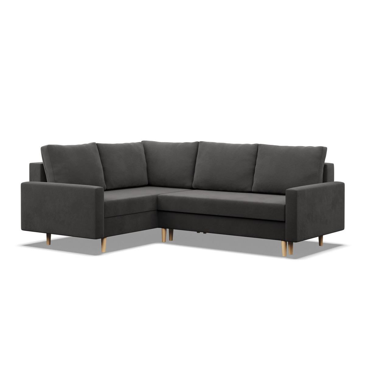 ECKSOFA MIT SCHLAFFUNKTION LINKS BLANK , Grau - Grau, Textil (223/175cm)