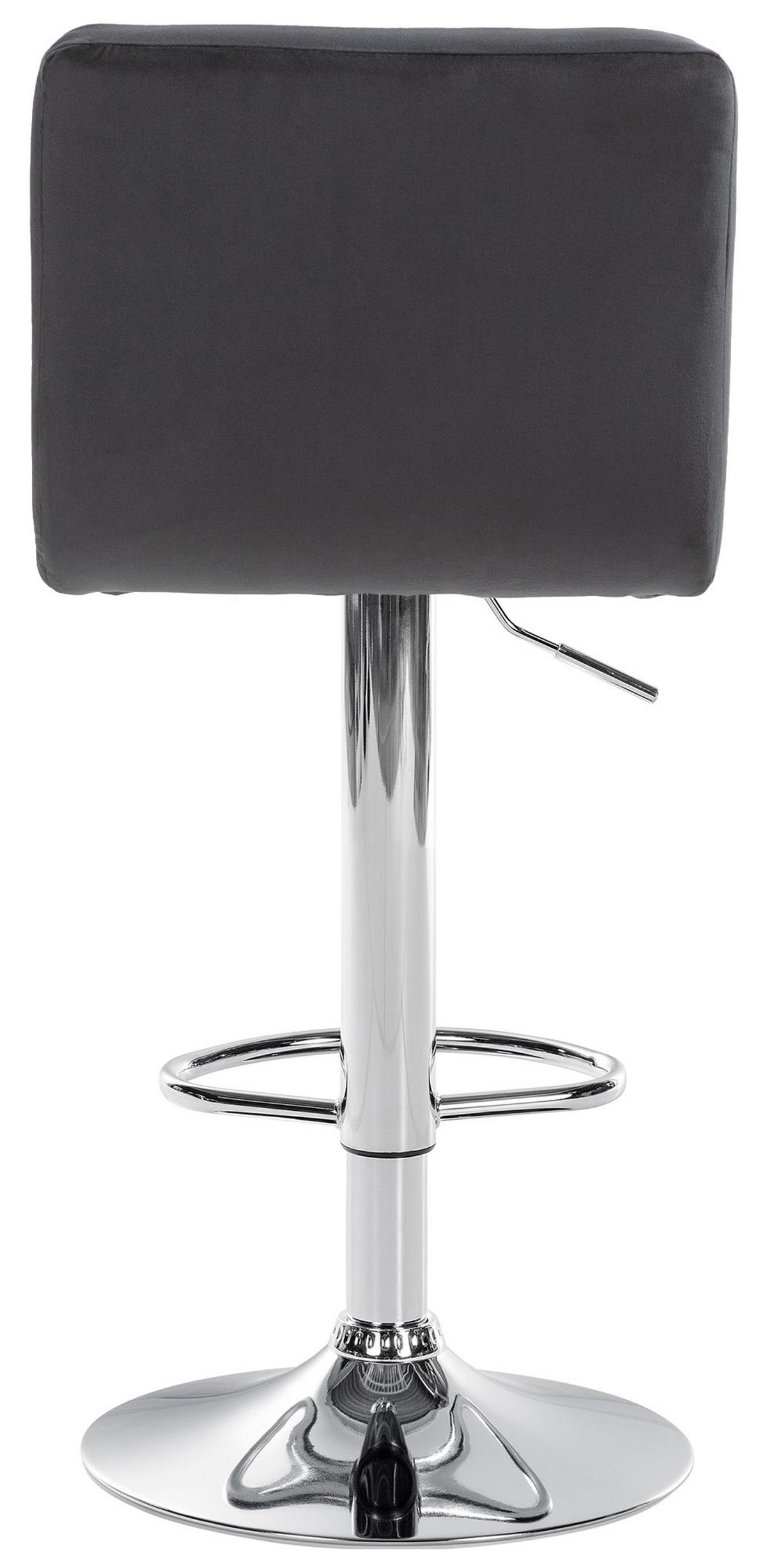 BARHOCKER Peran Samt chrom schwarz - Schwarz, Textil/Metall (46/114/47cm) - TPFLiving