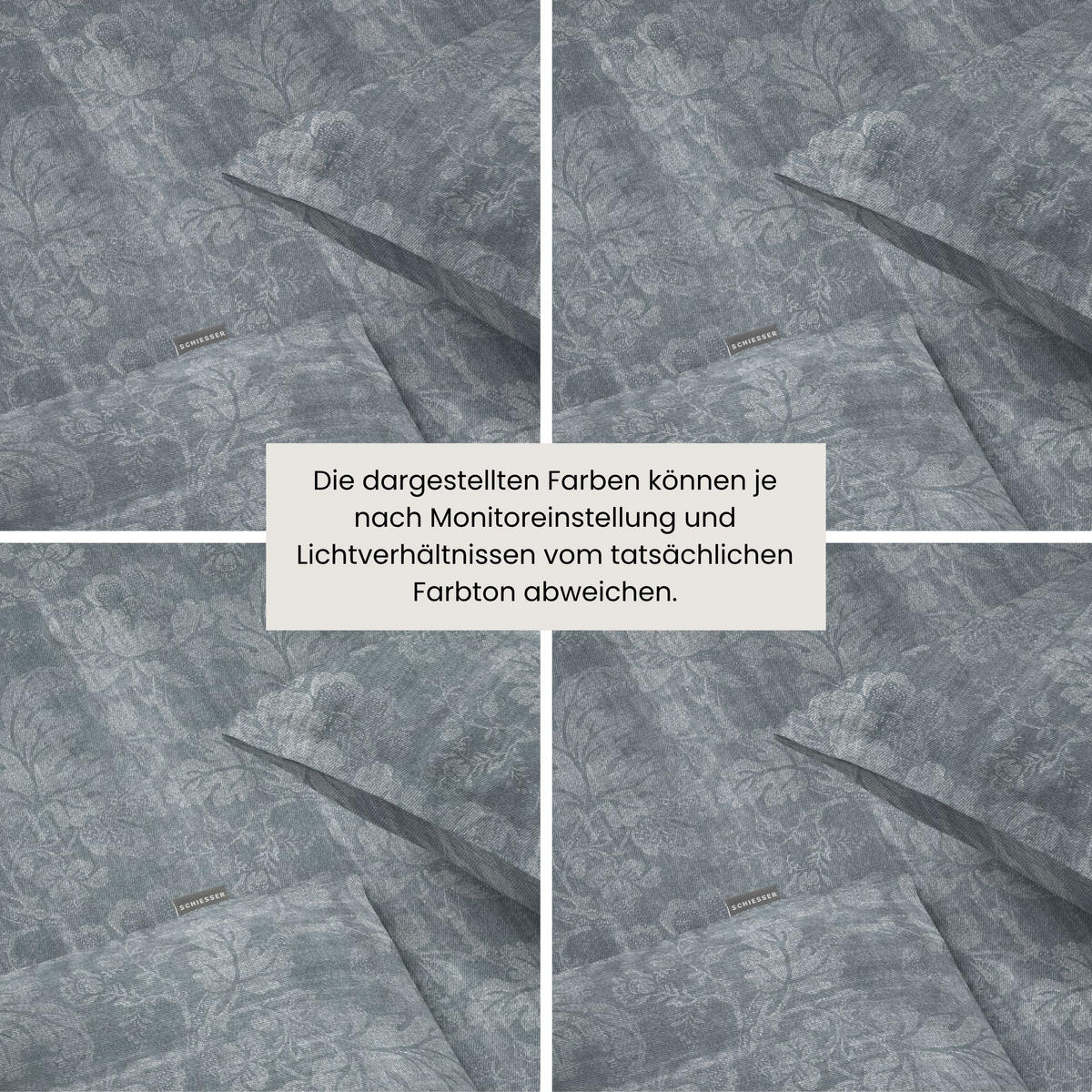 BETTWÄSCHESET Missy - Feinbiber - 2-Teilig - 135x200 cm - Grau - Grau, Textil (135/200cm) - SCHIESSER