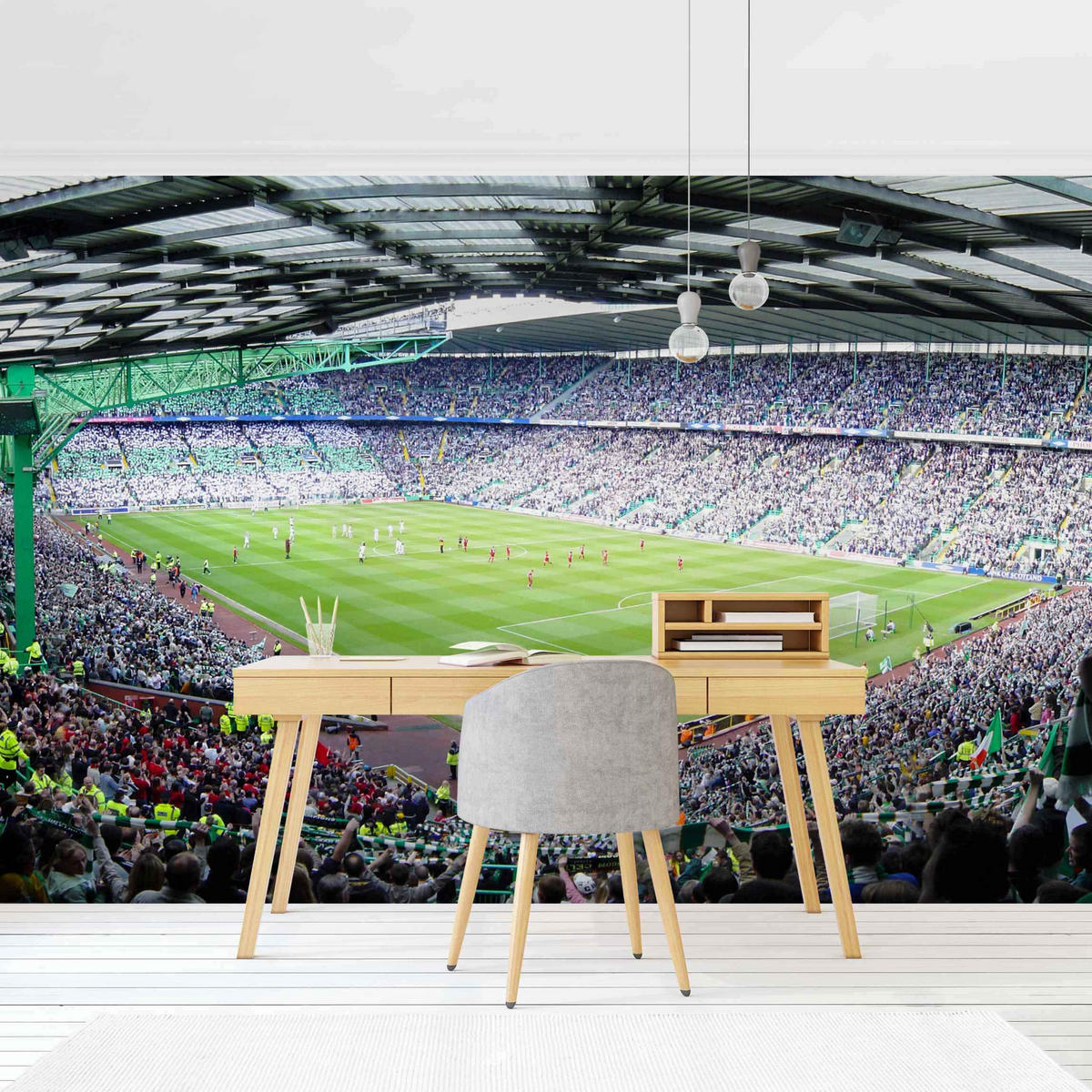 FOTOTAPETE Fußballstadion 432/290 cm - Multicolor, Papier (432/290cm) - Bilderwelten