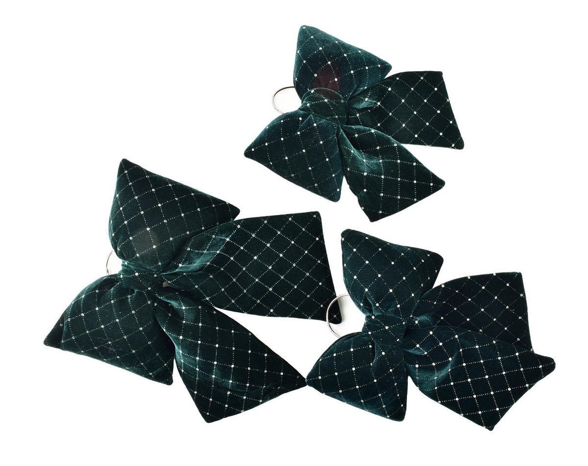 DEKOSCHLEIFE SANTA LILA Grün Samt - Grün, Textil (29/4/23cm) - Mondex