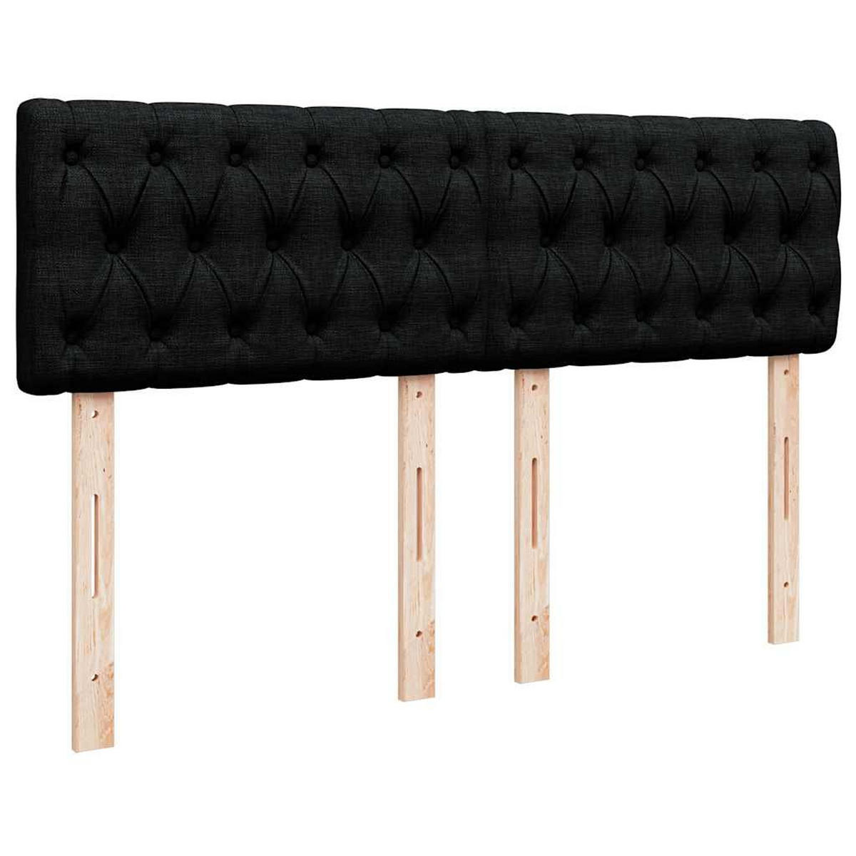 BOXSPRINGBETT 160/200 Cm Schwarz Gewebe - Schwarz, Textil (160/200cm) - vidaXL