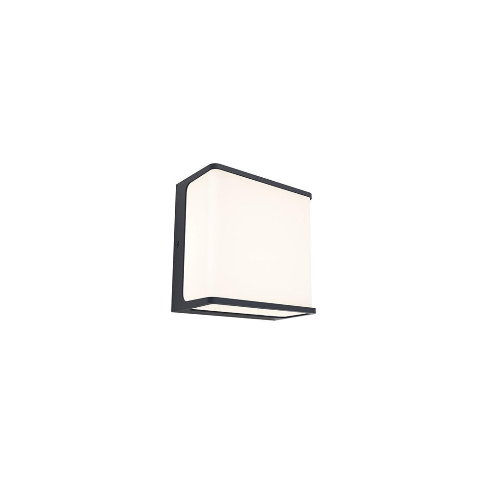 XXXLutz Led-Aussenwandleuchte Grau 15x8x15 cm