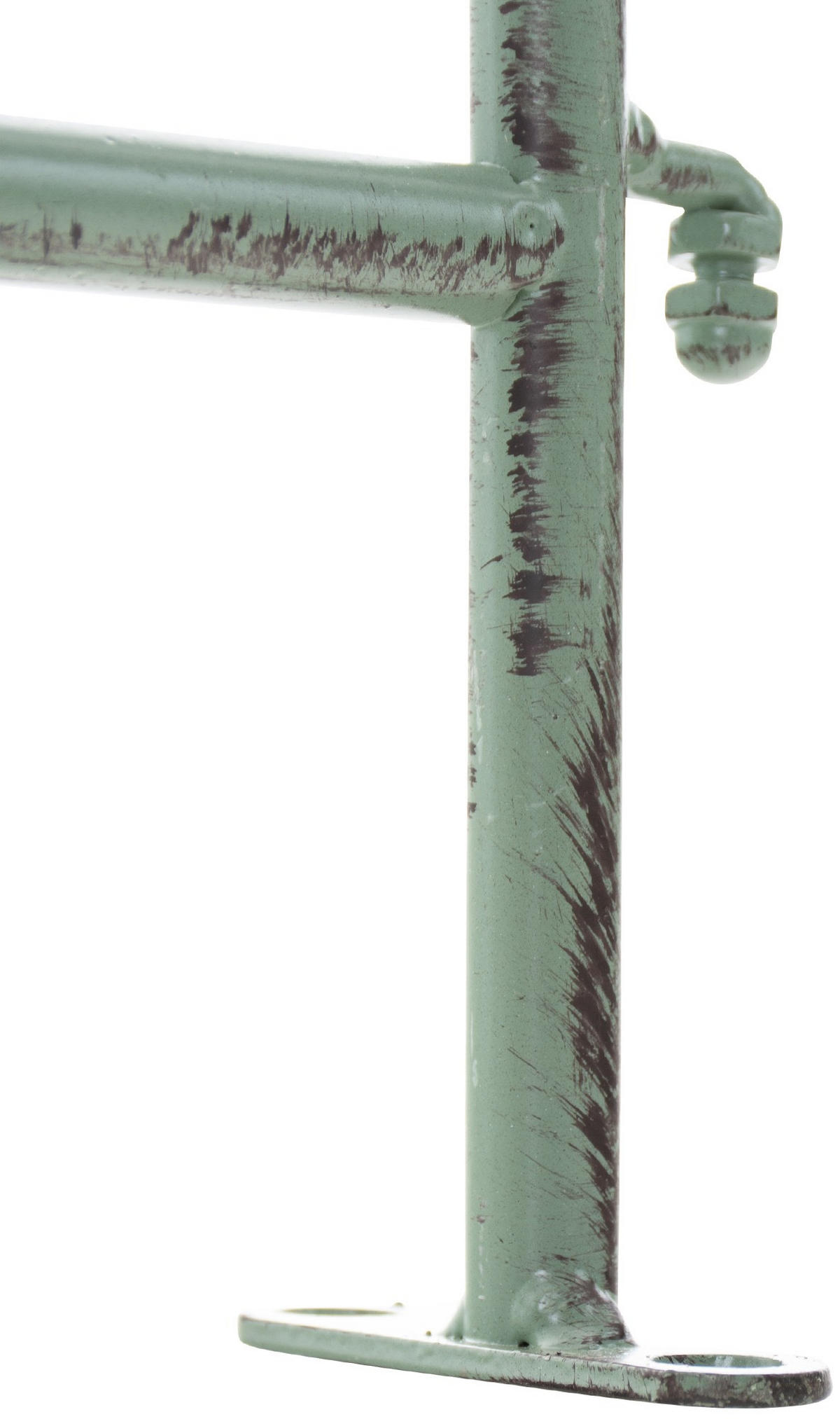 GARTENZAUN Metall antik-grün - Grün, Metall (124/116cm) - CLP