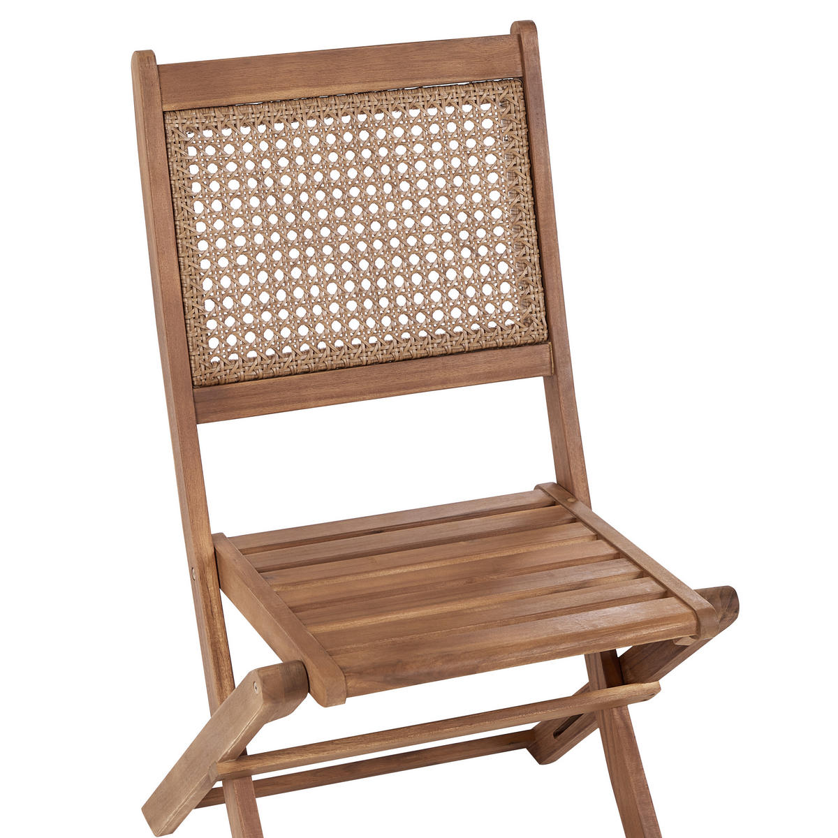 GARTENSTUHL 2er-Set Heller Holzfarbton Paraggi - Hellbraun, Holz (51/90/60cm) - Beliani
