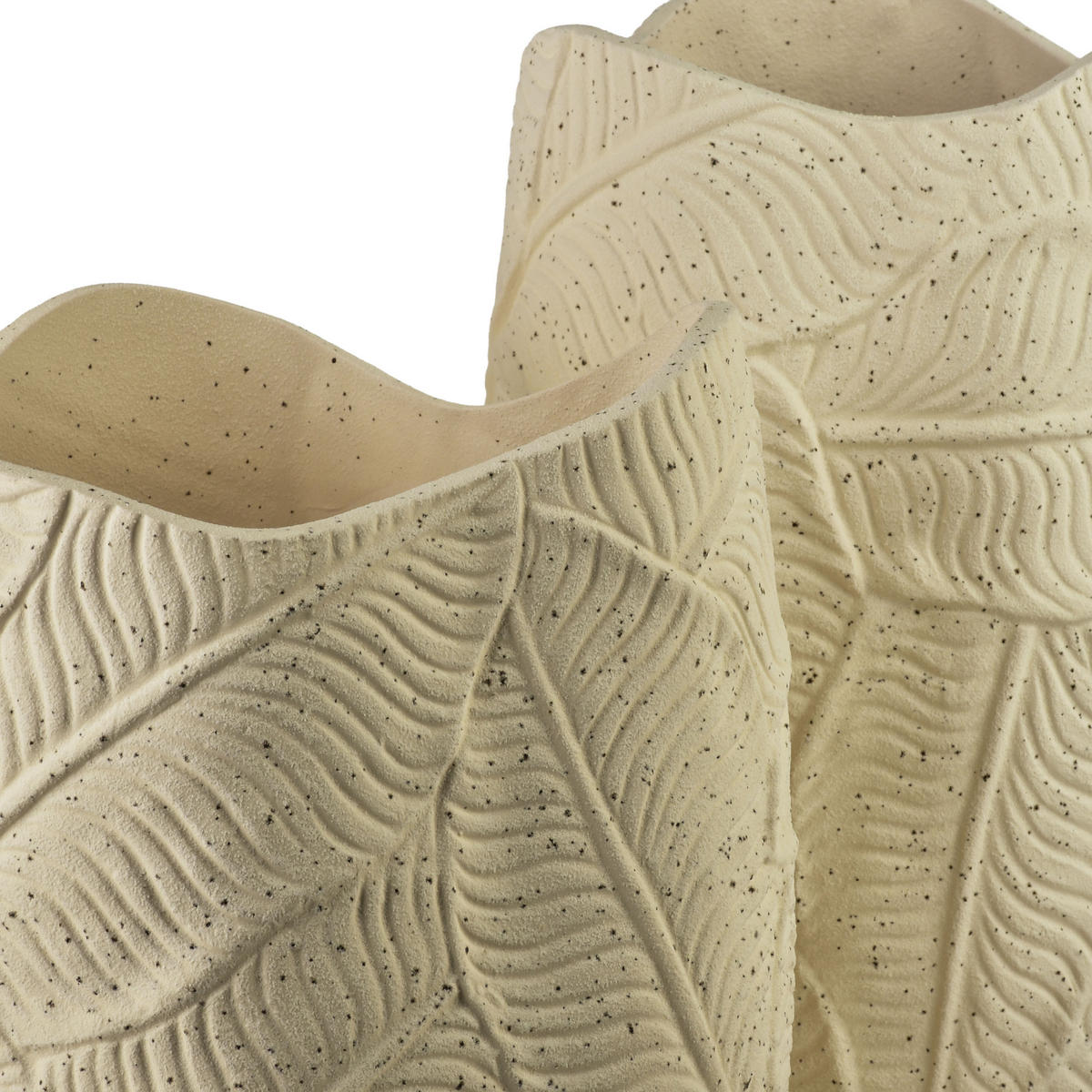 VASE Manon 16/31cm Beige Polyresin - Beige, Kunststoff (32cm) - Mondex