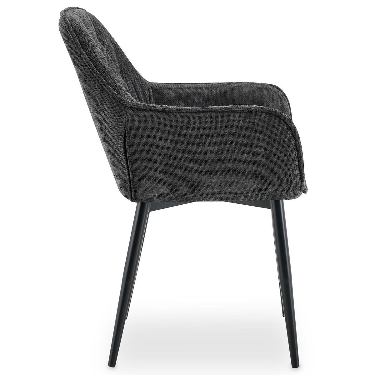 ESSZIMMERSTÜHLE ARDEN 2er-Set grau - Grau, Textil (47/81/60cm) - IDIMEX