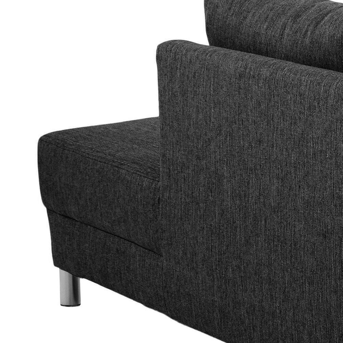 ECKSOFA anthrazitgrau - Grau, Textil (287/221cm) - ebuy24