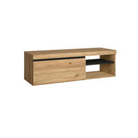 LOWBOARD eiche, schwarz, 120/40/41cm - Eichefarben/Schwarz, Holzwerkstoff (120/41/40cm) - Skraut Home