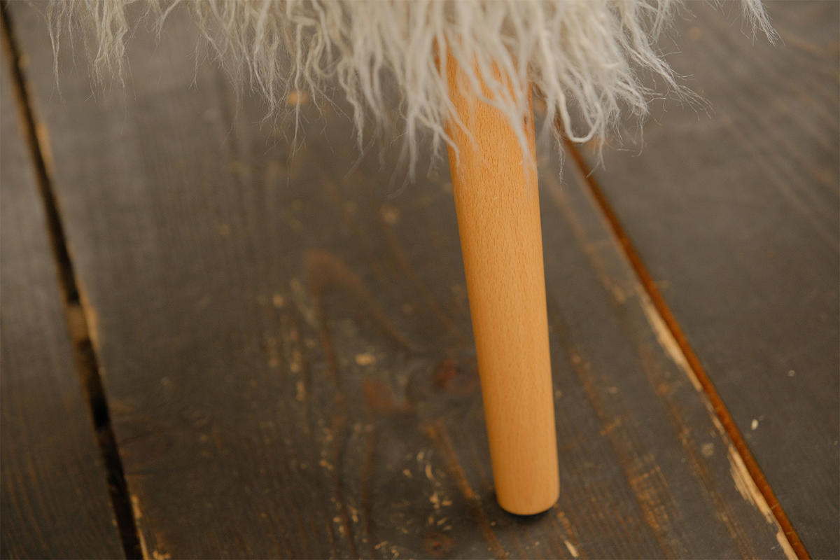 FELLHOCKER FYNN Grau - Grau, Fell (42/45/42cm) - KAWOLA