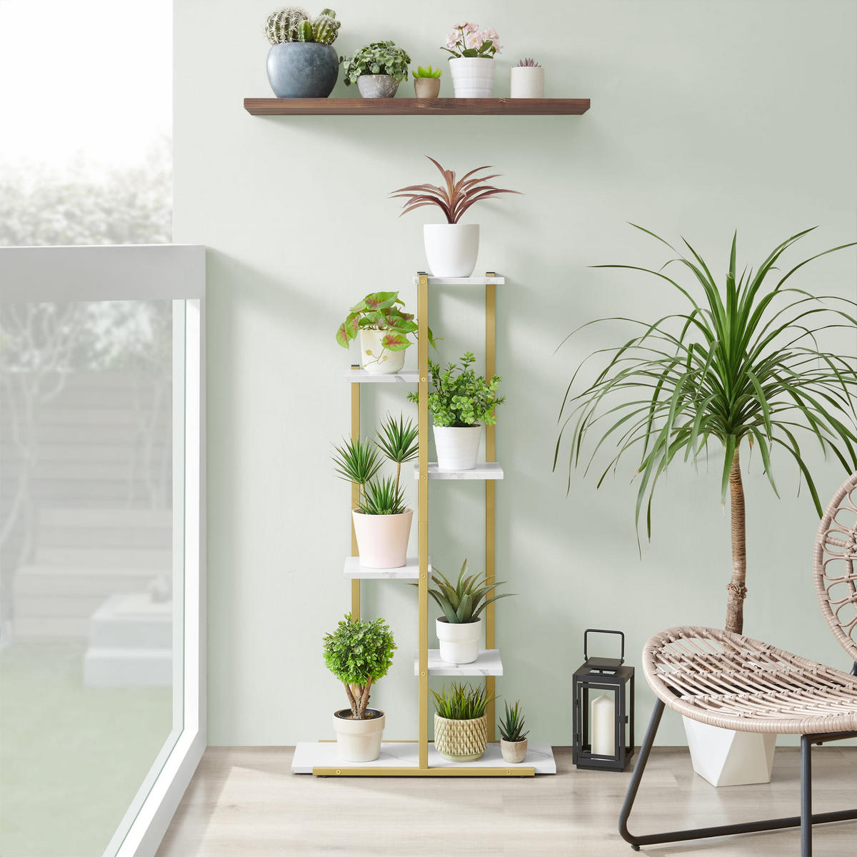 BLUMENSTÄNDER - Creme, Metall (24/60/113cm) - Mat-Haus