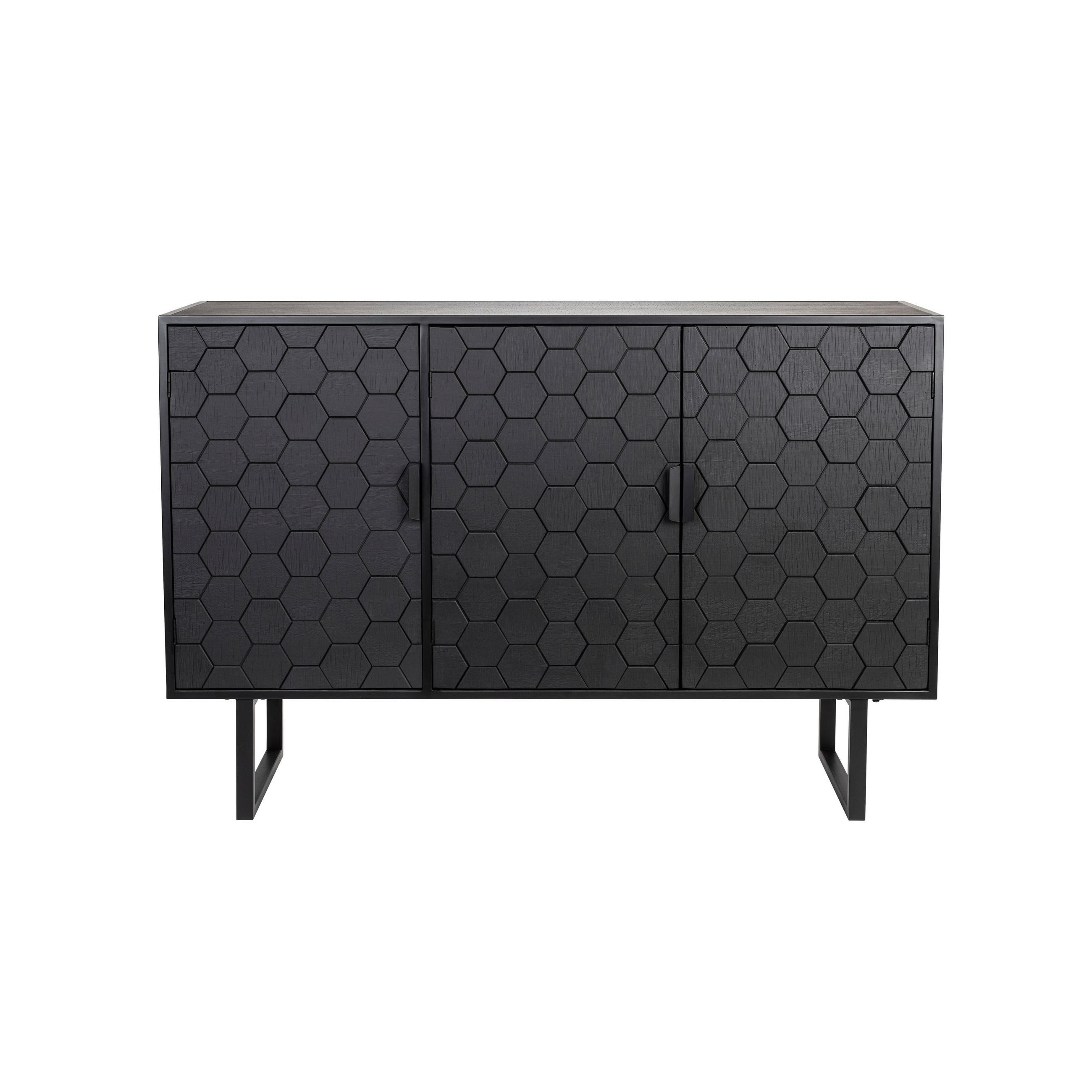 Housecraft Living Sideboard Schwarz 135x90x36 cm