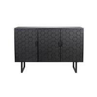 SIDEBOARD Linc Schrank Hoch Schwarz - Schwarz, Holz (135/90/36cm) - Housecraft Living