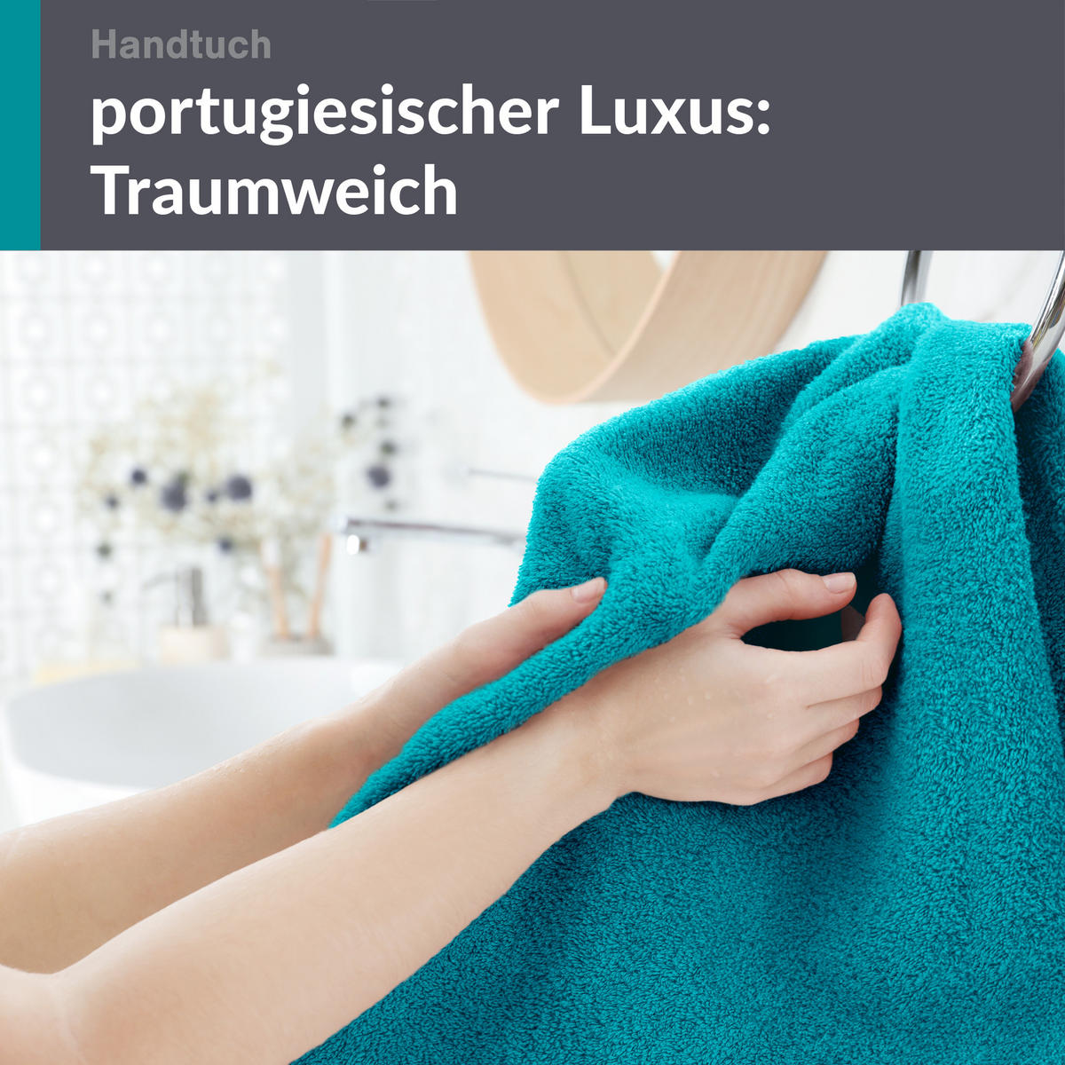 HANDTUCH 50x100 cm London Nautic Grün 4er Set - Smaragdgrün, Textil (50/100cm) - Lashuma