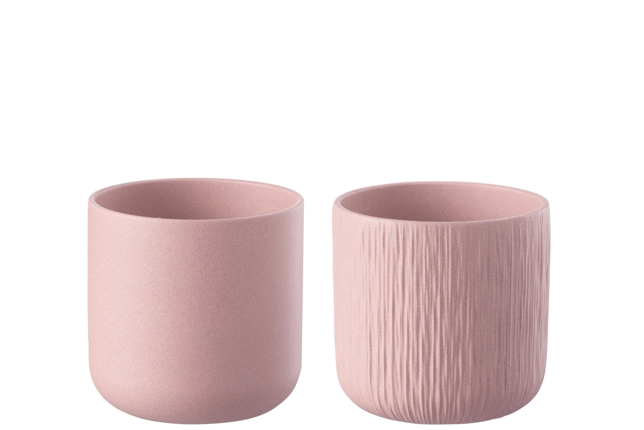 BLUMENTOPF GEN - Keramik - Rosa - L - 2er Set - Ø 18,5 cm - Pink, Keramik (18.5/18cm) - J-Line