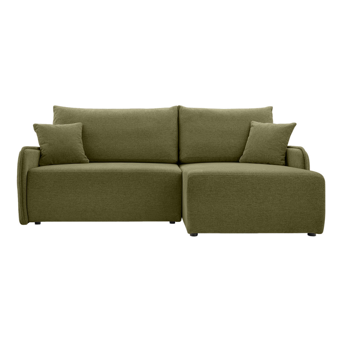 ECKSOFA BLIKO mit Schlaffunktion, Grün - Grün, Textil (198/150cm) - Fedve