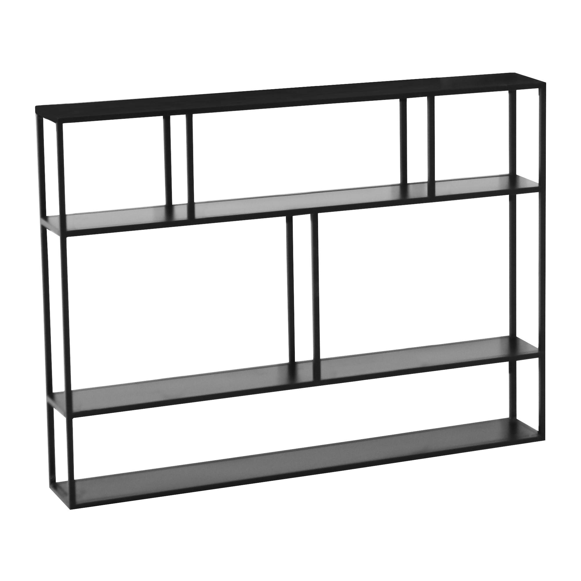 WANDREGAL Jämijärvi - Schwarz, Metall (120/90/18cm) - [en.casa]