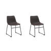 ESSZIMMERSTUHL Risto Braun 55/47/79 cm 2er-Set - Dunkelbraun, Textil (47/79/55cm) - LABEL51