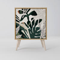 SIDEBOARD VERDURE FORMATION, Eichefarben, 57,5x42x77,5 cm, Schräge Buchenholzfüße - Eichefarben/Buchefarben, Holzwerkstoff/Buchenholz (57.5/77.5/42cm) - SpaceRebels