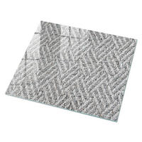 GLASPLATTE 80x60 cm – Graues Fischgrätmuster - Dunkelblau, Glas (0.4/80/60cm) - ArtPrintCave