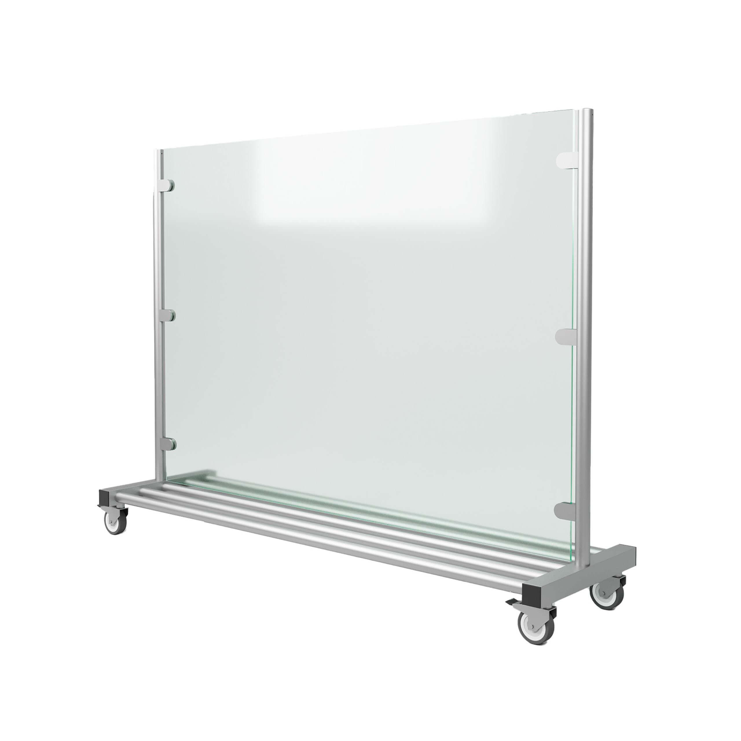 WINDSCHUTZ MOBIL Transparent - Transparent, Metall (190/180cm) - glasprofi24