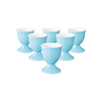 EIERBECHER Liberty Pure Colors Lagoon Blue ø 4,9 cm 6er Set - Blau, Keramik (4.9/6.4/4.9cm) - Seltmann Weiden