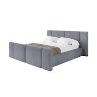 POLSTERBETT mit Bettkasten, Fußteil und Lattenrost, Bett mit Matratze H3/H4 - RIVO-Z 180x200 Grau - Grau, Holzwerkstoff/Textil (180/200cm) - ALTDECOR