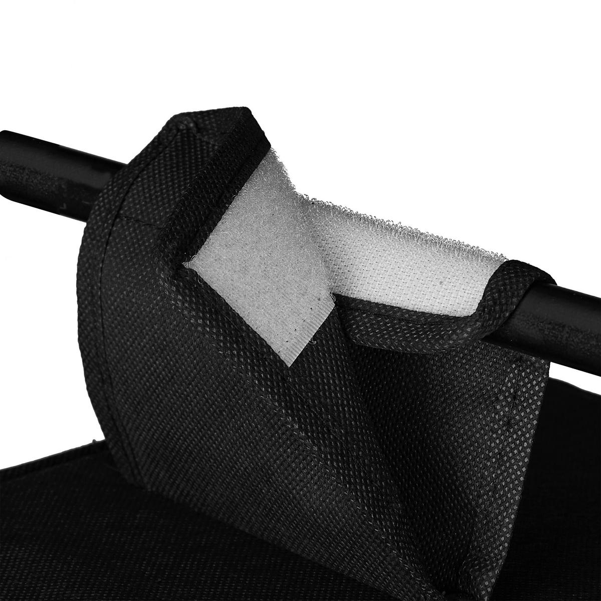 ZÁVESNÝ regál - čierna, textil/vlnitá lepenka (14.5/82/30cm) - Relaxdays