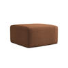 POUF Strukturstoff Orange - Terracotta/Schwarz, Holzwerkstoff/Kunststoff (75/37/75cm) - Makamii