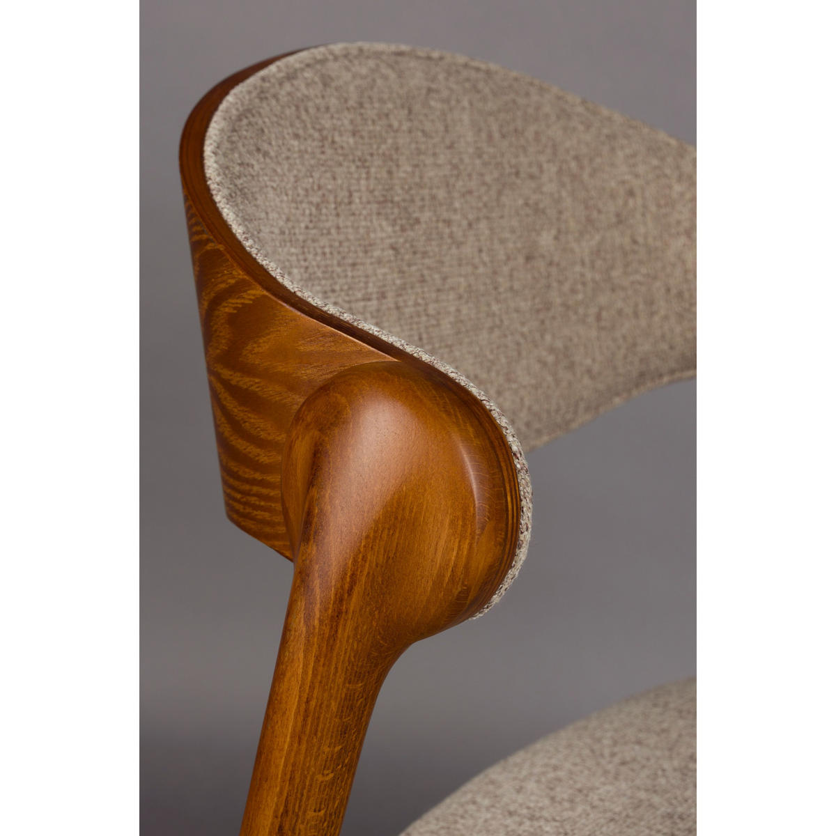ESSZIMMERSTUHL Babington Walnussfarbe - 2 er Set - Beige, Holz (58/80.5/56.5cm) - Dutchbone