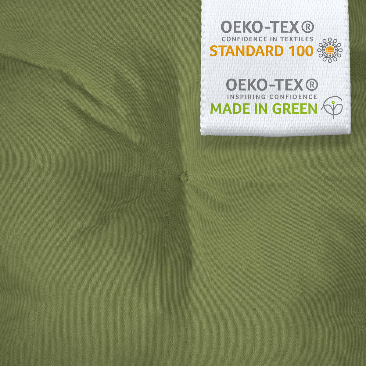 BANKAUFLAGE Flair BR 100x50cm Olivgrün - Olivgrün, Textil (50/100cm) - Beautissu 