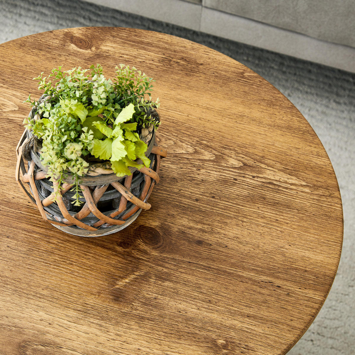 COUCHTISCH set holzoptik rund 2er flexibel - Eichefarben, Holzwerkstoff (60/60/35cm) - Urban Meuble