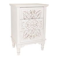 NACHTTISCH aus Holz, weiß, 46x33x67cm - Weiß, Holz (46/67/32.5cm) - Wanderlust