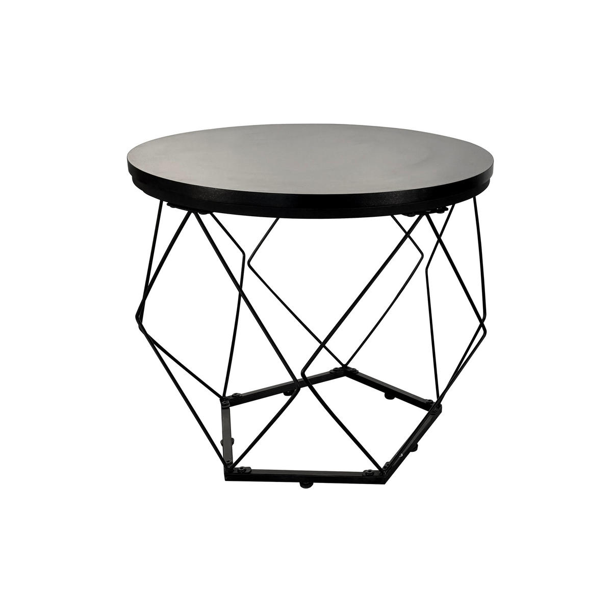COUCHTISCH 2er Set Rund Schwarz - Schwarz, Holzwerkstoff (50/50/44cm) - Home Collective