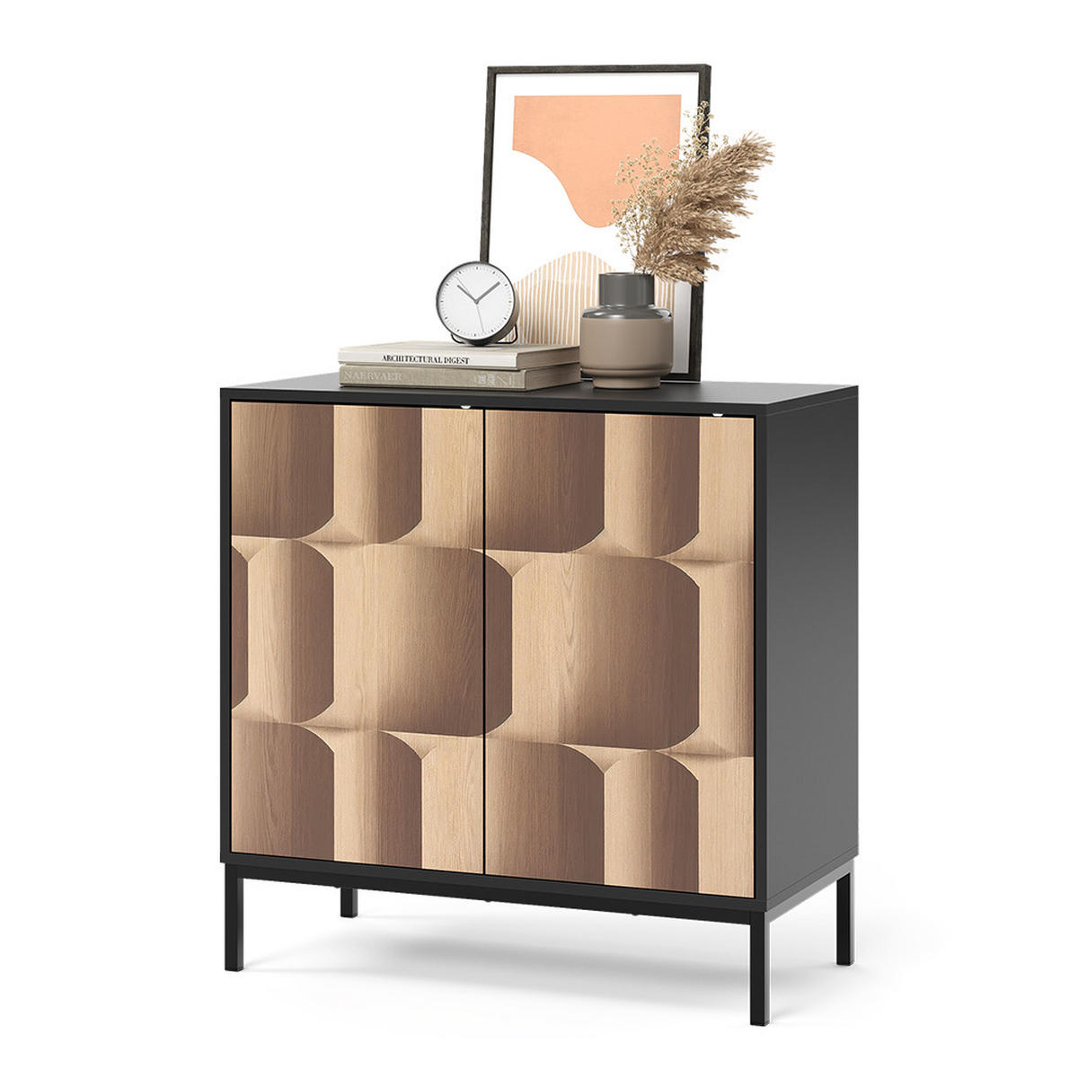 Schwarz, Holzwerkstoff (80/81.2/40cm) - Vicco