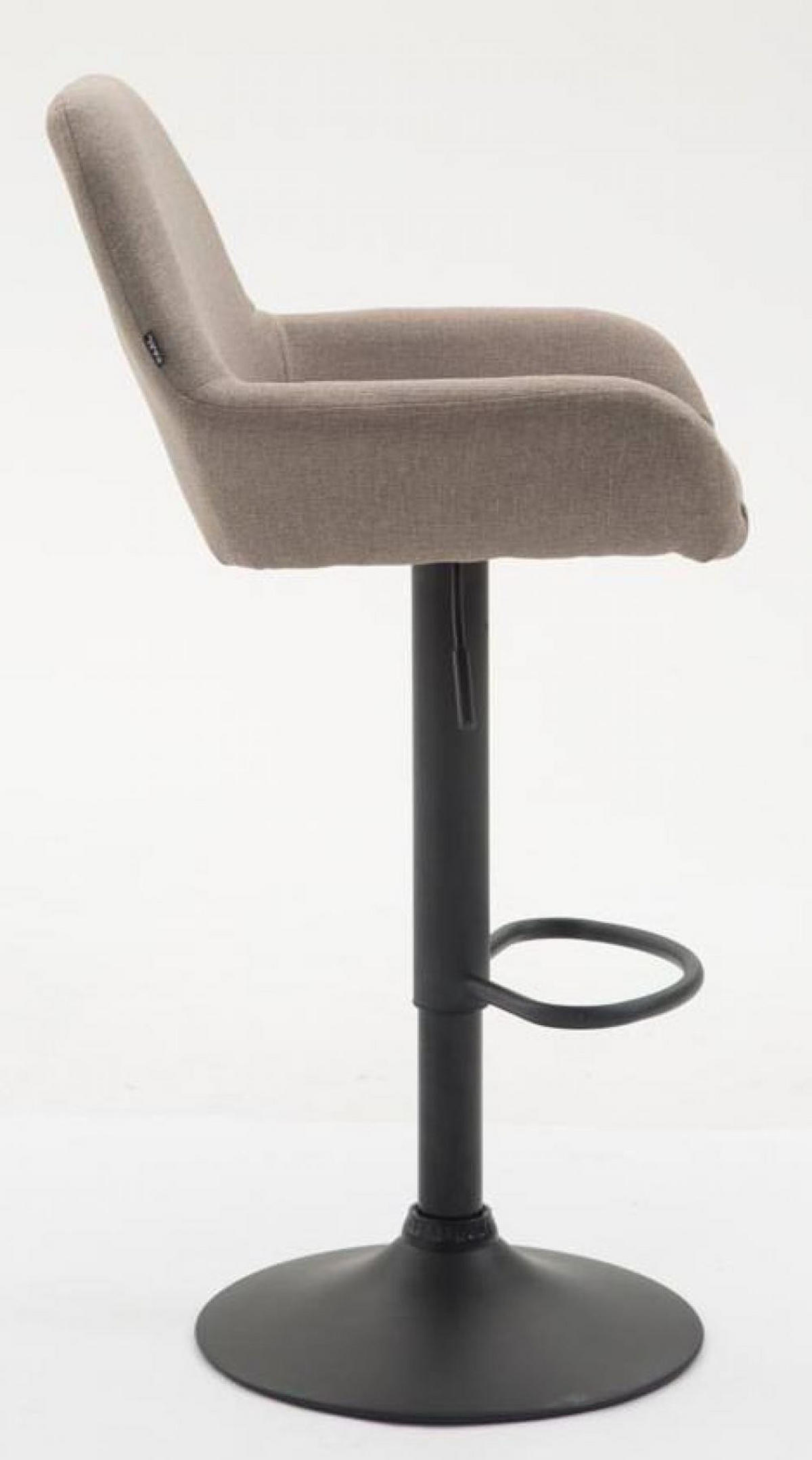 BARHOCKER 2er Set Stoff taupe - Taupe/Schwarz, Textil/Metall (51/89/52cm) - CLP