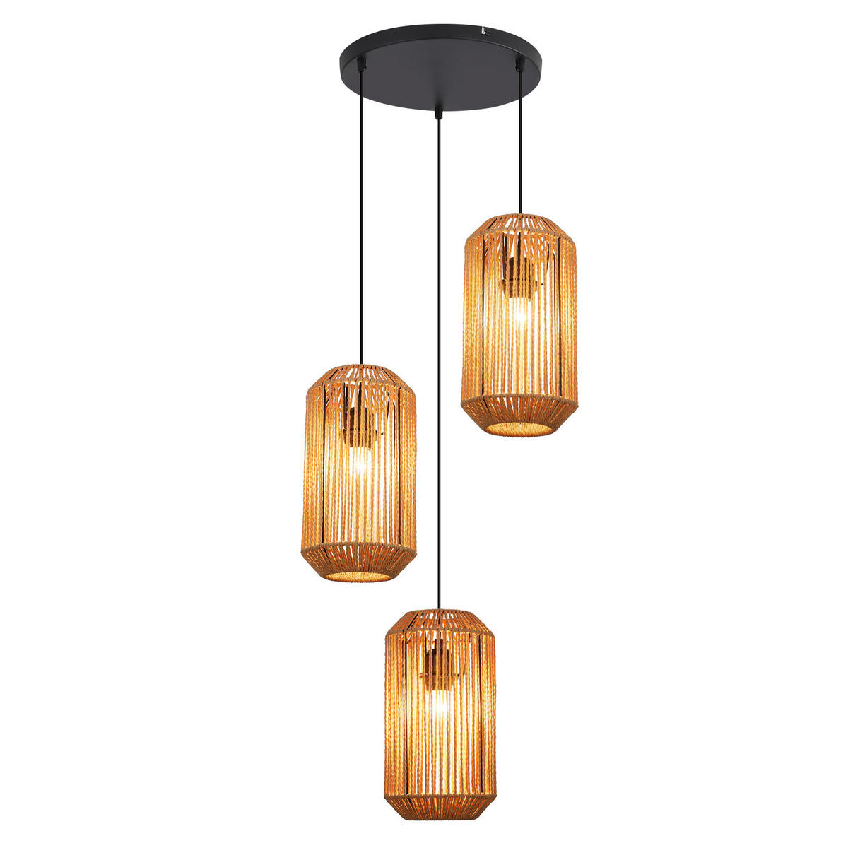 PENDELLEUCHTE Ulysses 30/30/150 cm - Braun, Metall (30/30/150cm) - ZMH